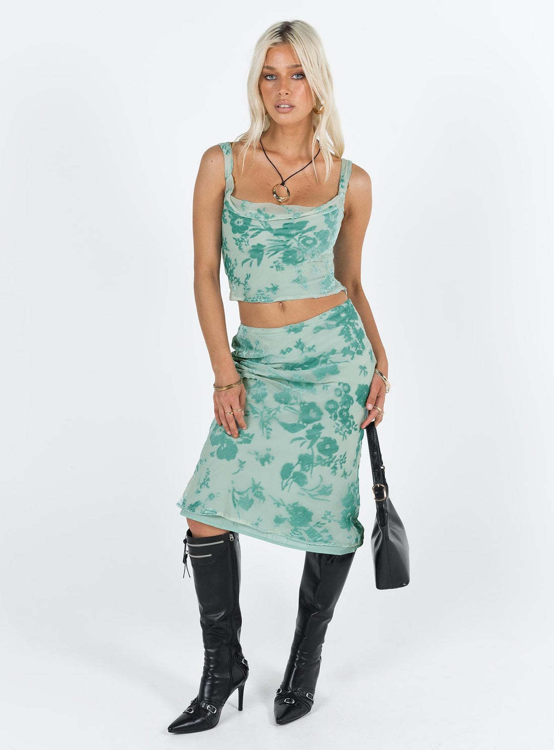 Devore Midi Skirt Multi