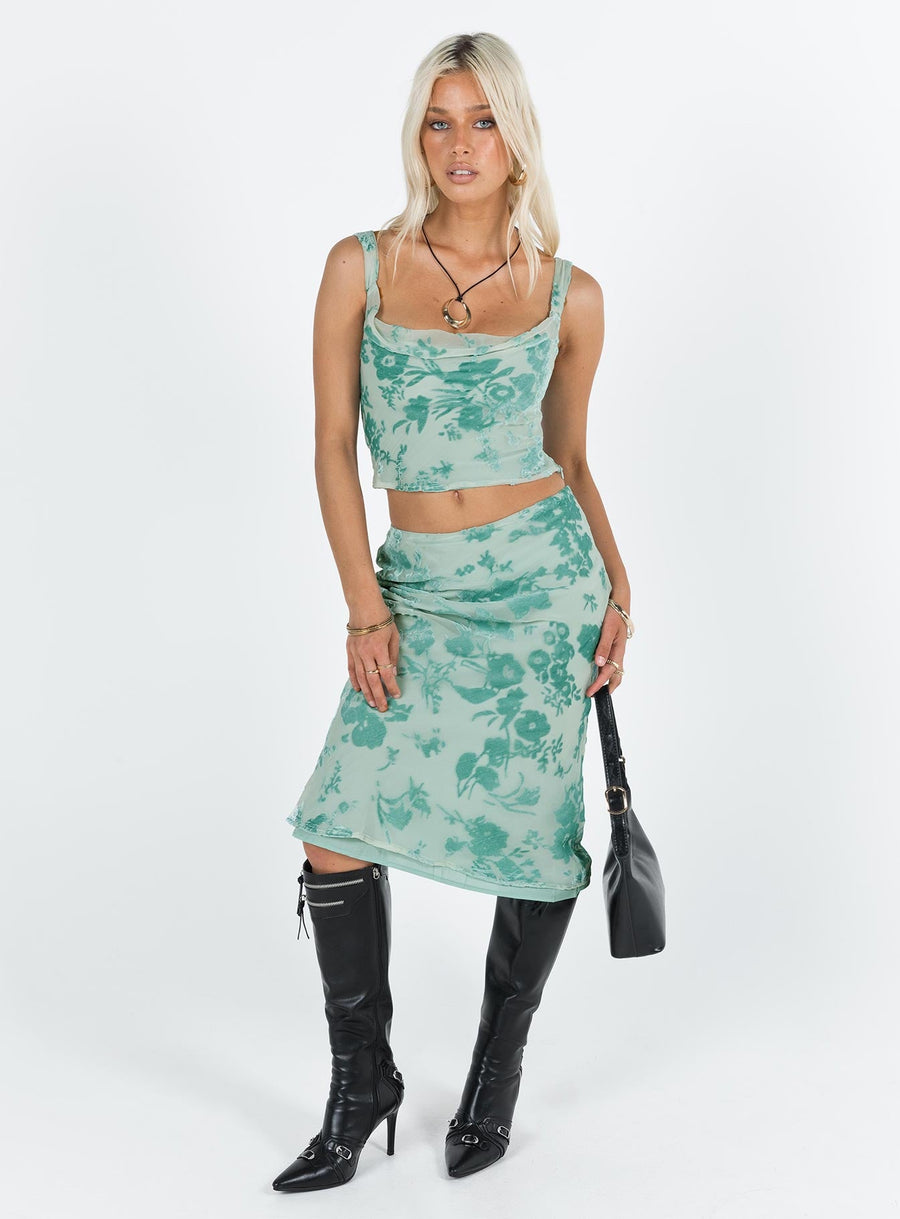 Devore Midi Skirt Multi