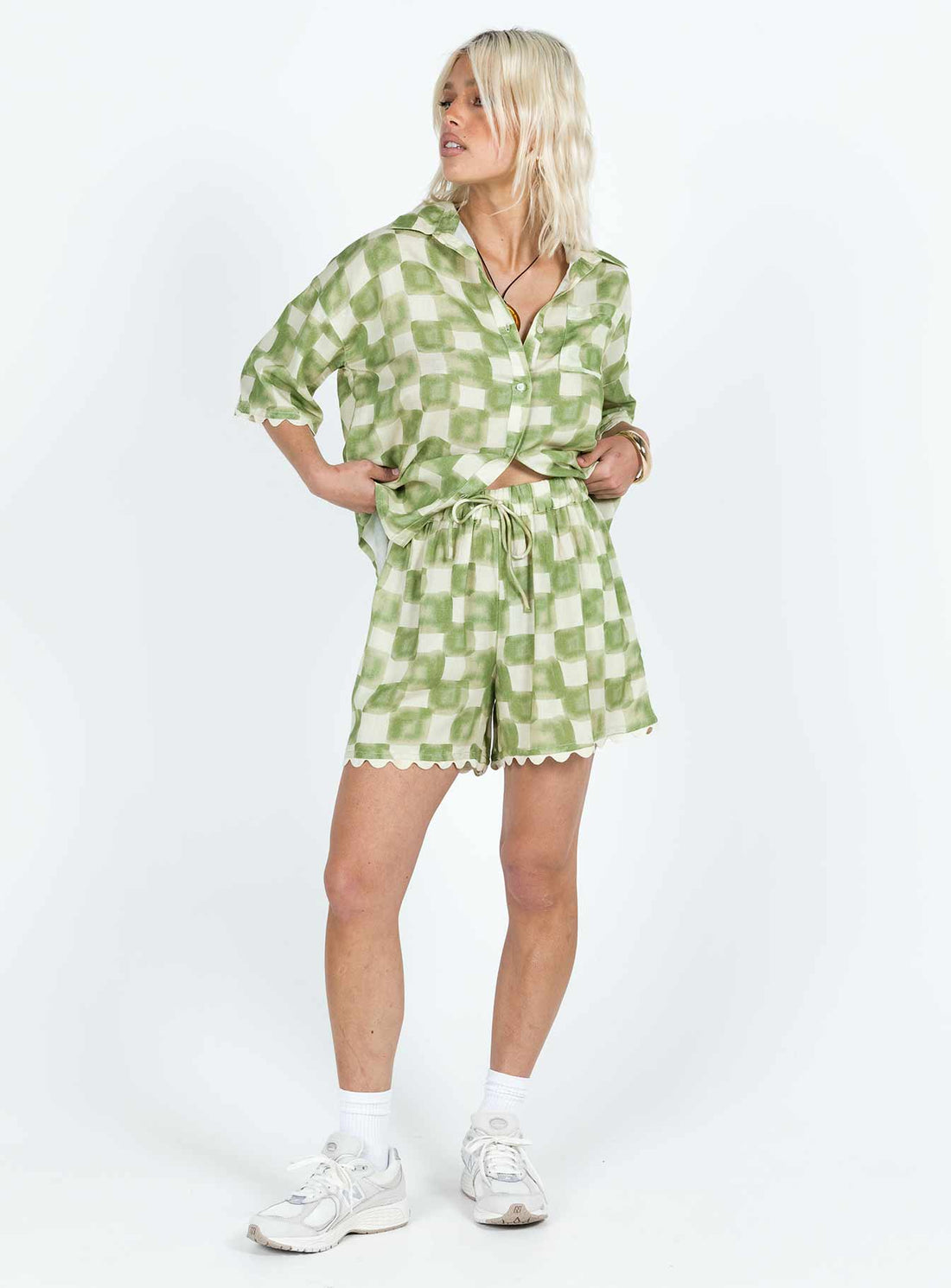 Franke Checkerboard Set Green / Beige