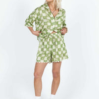 Franke Checkerboard Set Green / Beige