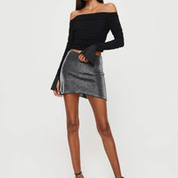 Match My Vibe Mini Skirt Black
