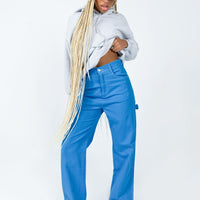 Leisure Straight Leg Jeans Blue