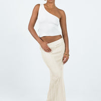 Mavie Knit Skirt Beige