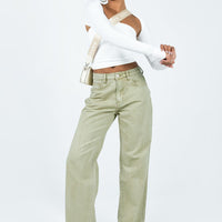 Poseidon Slouch Denim Jean Khaki