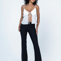 Yianna Low Waist Flare Pant Black