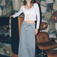 McGuane Denim Midi Skirt Tall