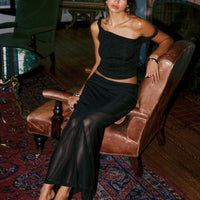 Dauntless Sheer Maxi Skirt Black