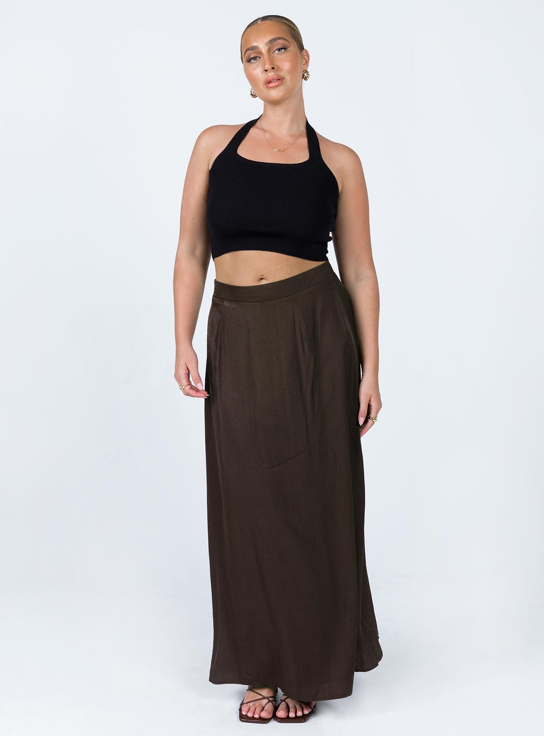 Baldwin Maxi Skirt Brown