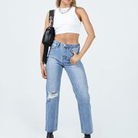 Calisto Straight Leg Jean Light Wash Denim