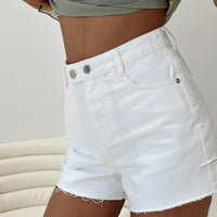 Estrella Denim Shorts White
