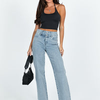 Hasmyn Straight Leg Jeans Light Wash Denim