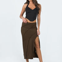 Erika Midi Skirt Brown