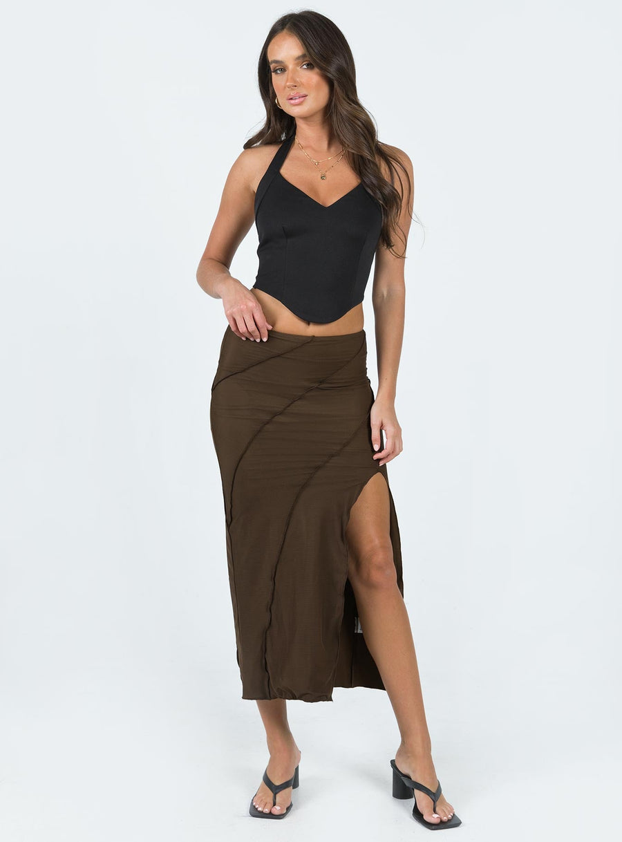 Erika Midi Skirt Brown