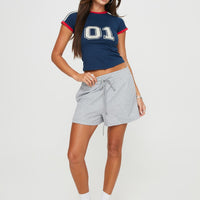 Eito Longline Sweat Shorts Grey