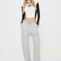 Hamner Cargo Track Pants Grey Marle