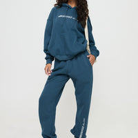 Princess Polly Track Pants Block / Cursive Text Slate