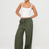 Ogilvie Linen Blend Pants Olive