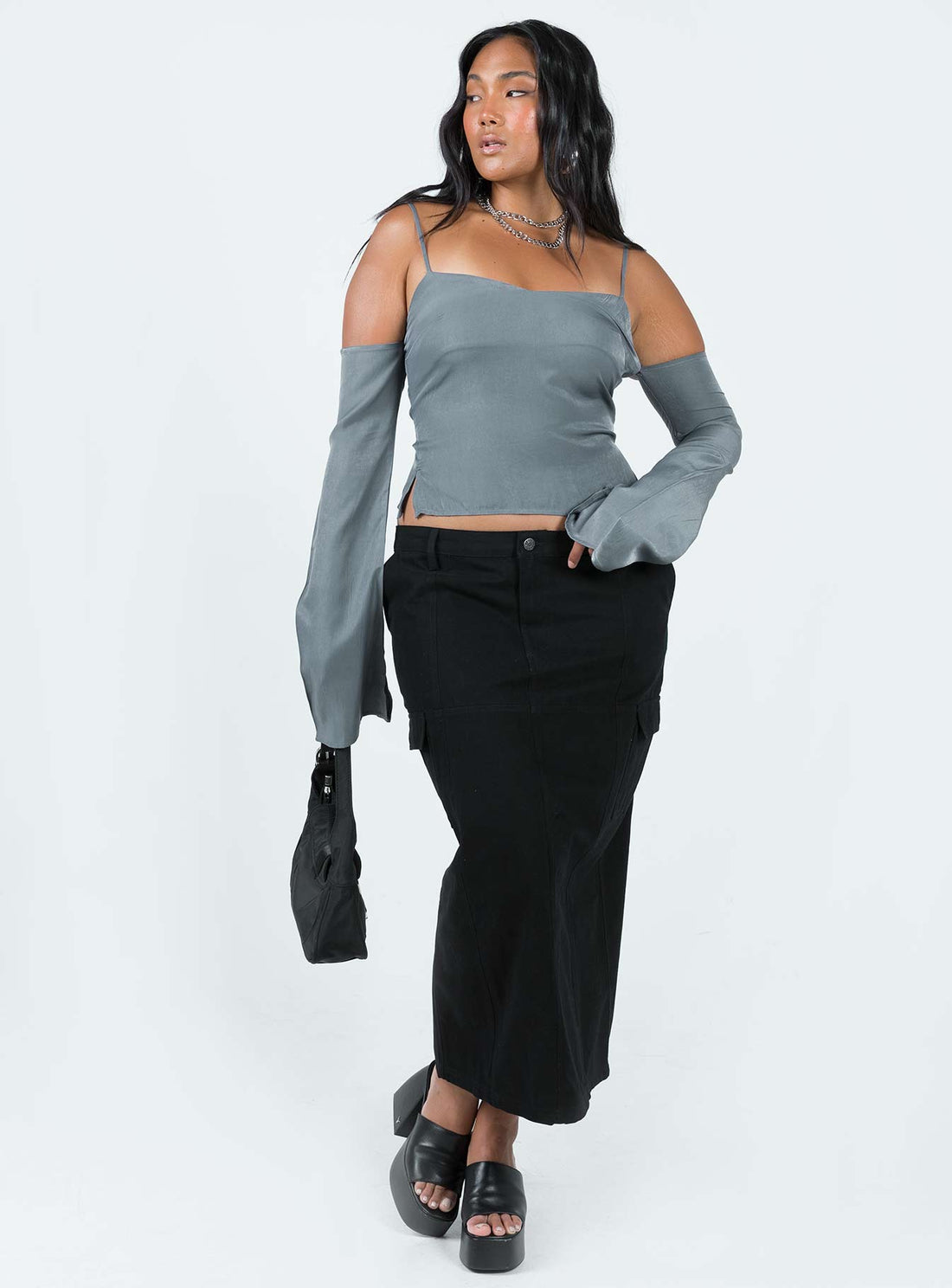 Motel Widya Skirt Panama Black