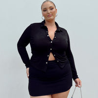 Selby Mini Skirt Black Curve Lower Impact