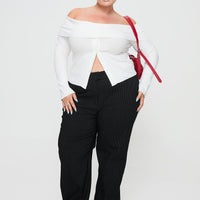 Jeller Pinstripe Pants Black Curve