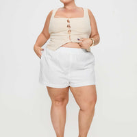 Dobby Shorts White Curve