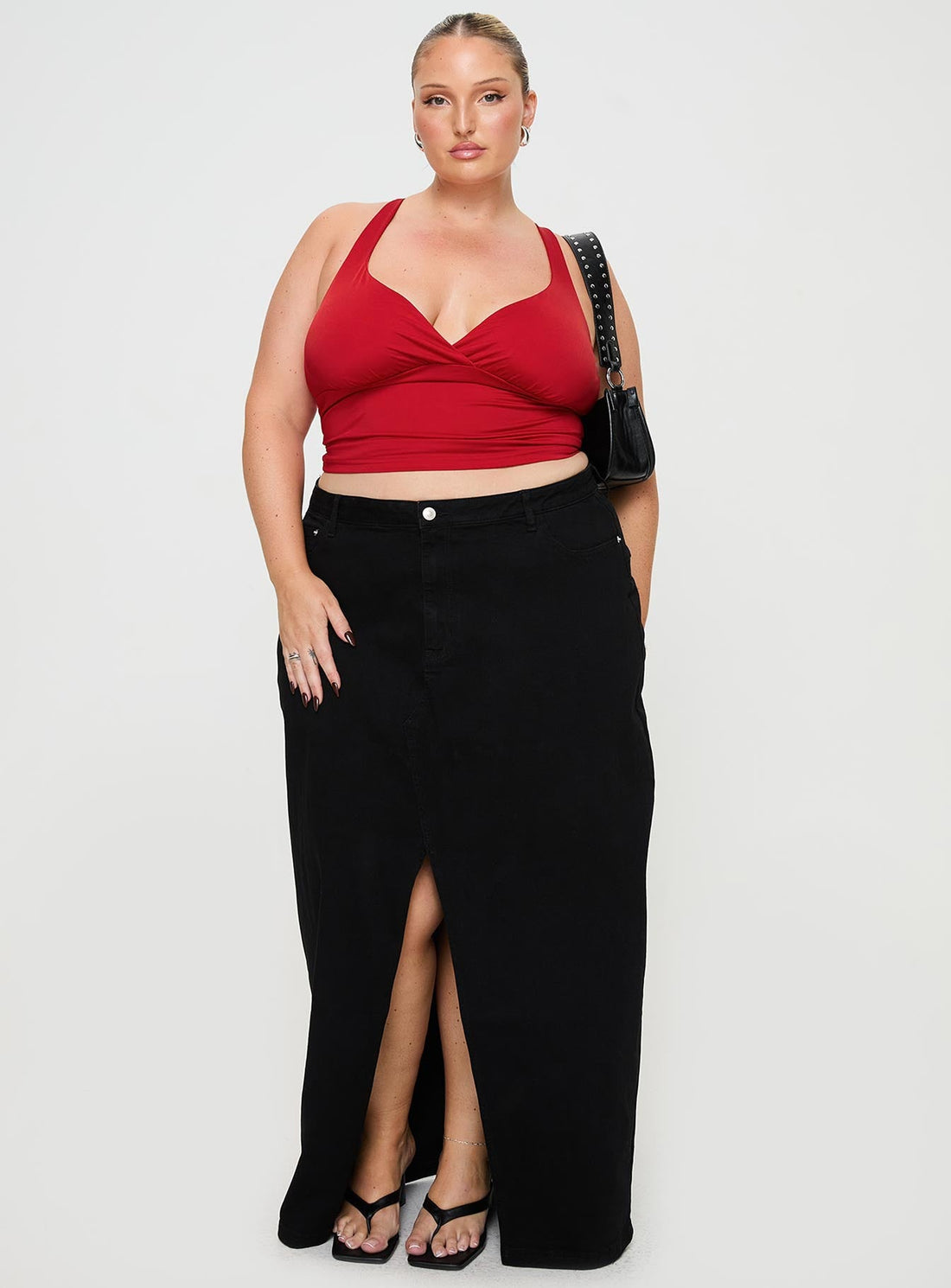 Batkins Maxi Skirt Black Curve