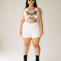 Organic Bailey Bike Short White Curve