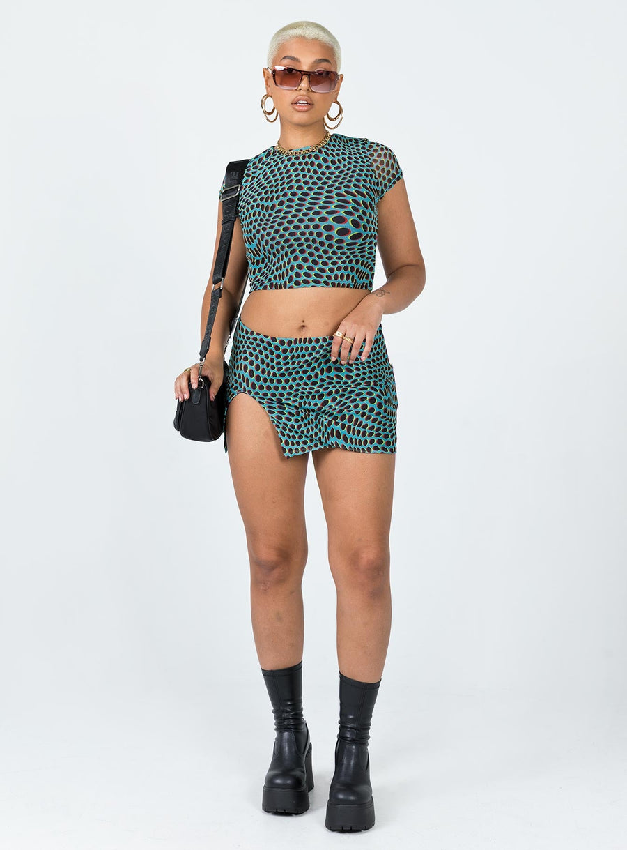 Bold Move Mini Skirt Blue Multi