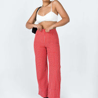 Euros Pants Red Tartan