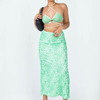 Caspian Midi Skirt Green
