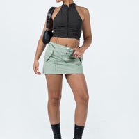 Knightley Cargo Mini Skirt Khaki
