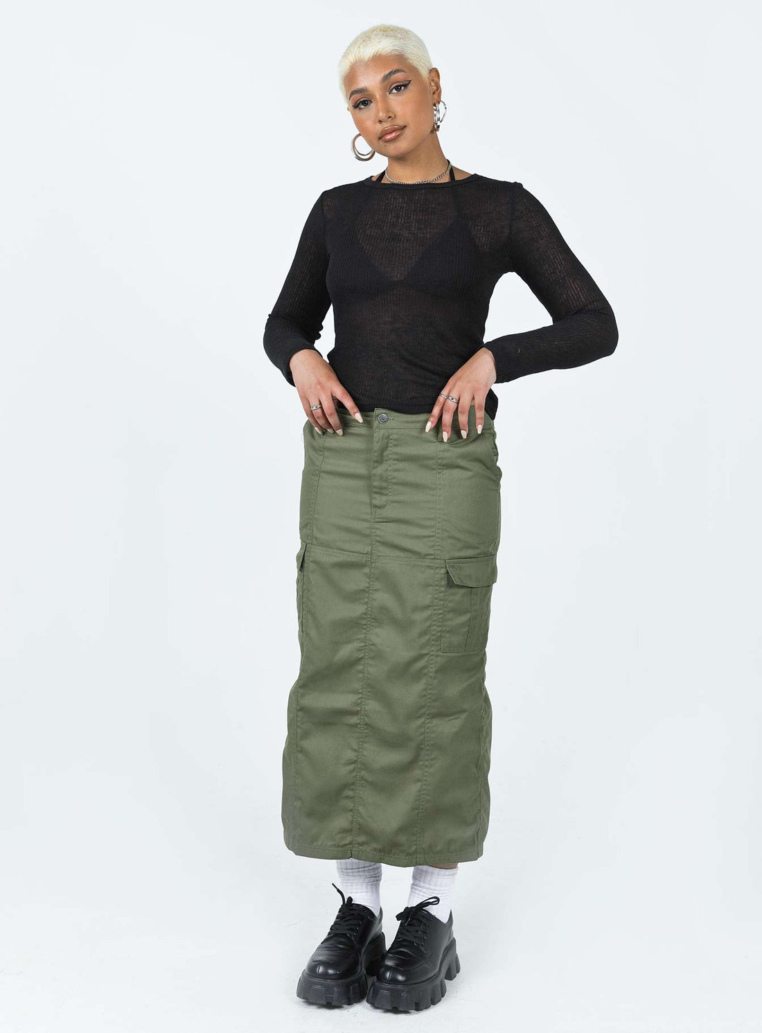 Motel Widya Skirt Dark Olive