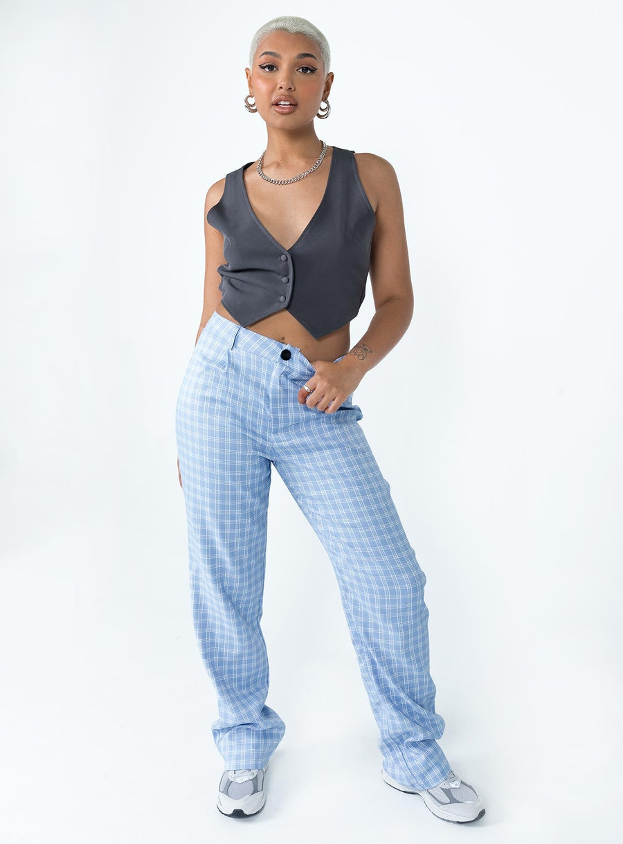 Titius Pants Blue Check