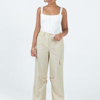 Pegley Nylon Cargo Pants Beige