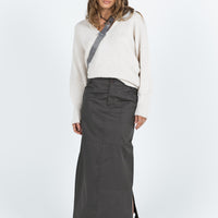 Devine Cargo Maxi Skirt Slate