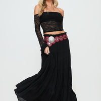 Mya Maxi Skirt Black