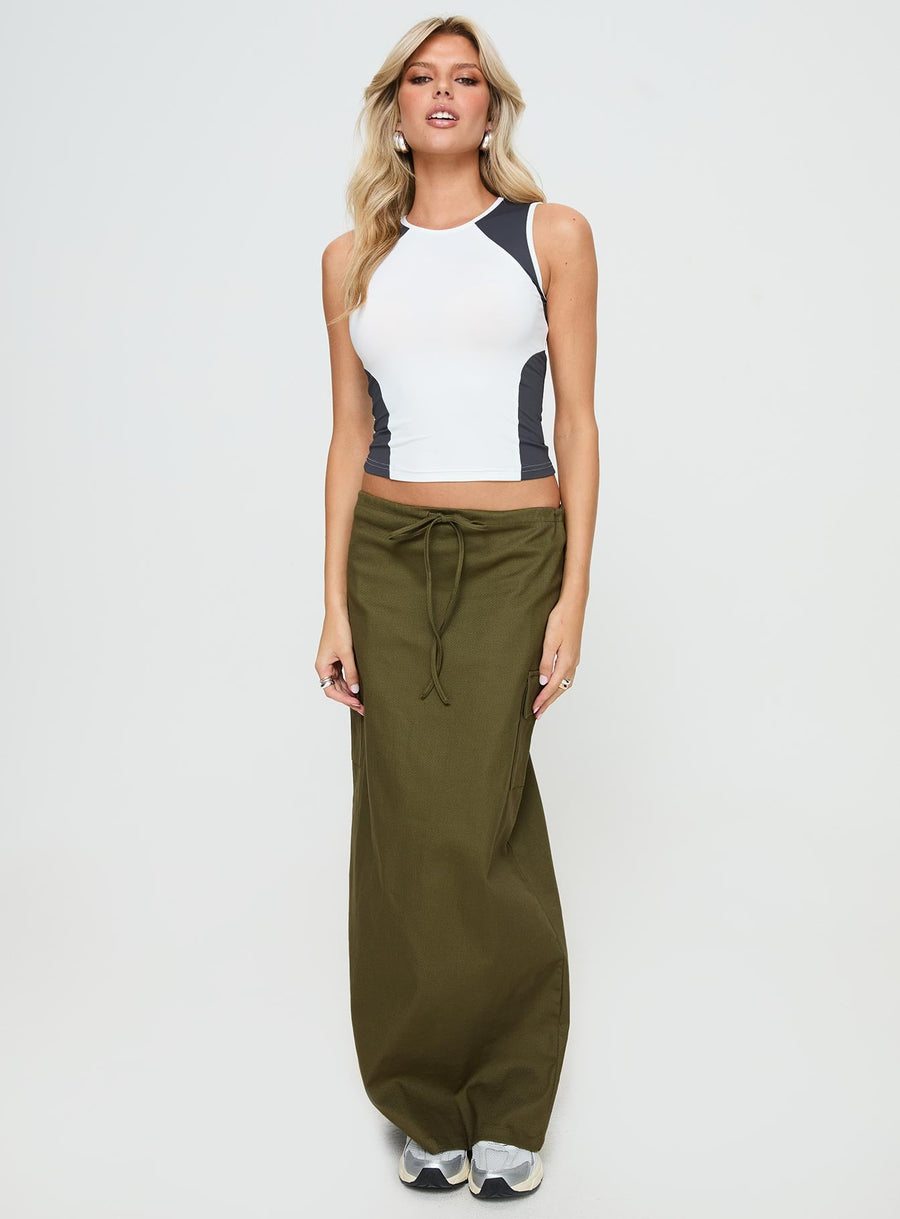 My Girl Maxi Skirt Olive