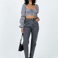 Connecticut Straight Leg Jeans Washed Black