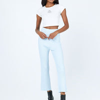 Ginny Ribbed Knit Pants Blue