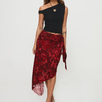 Kokoro Midi Skirt Pink Floral