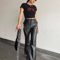 Harvey PU Pants Black