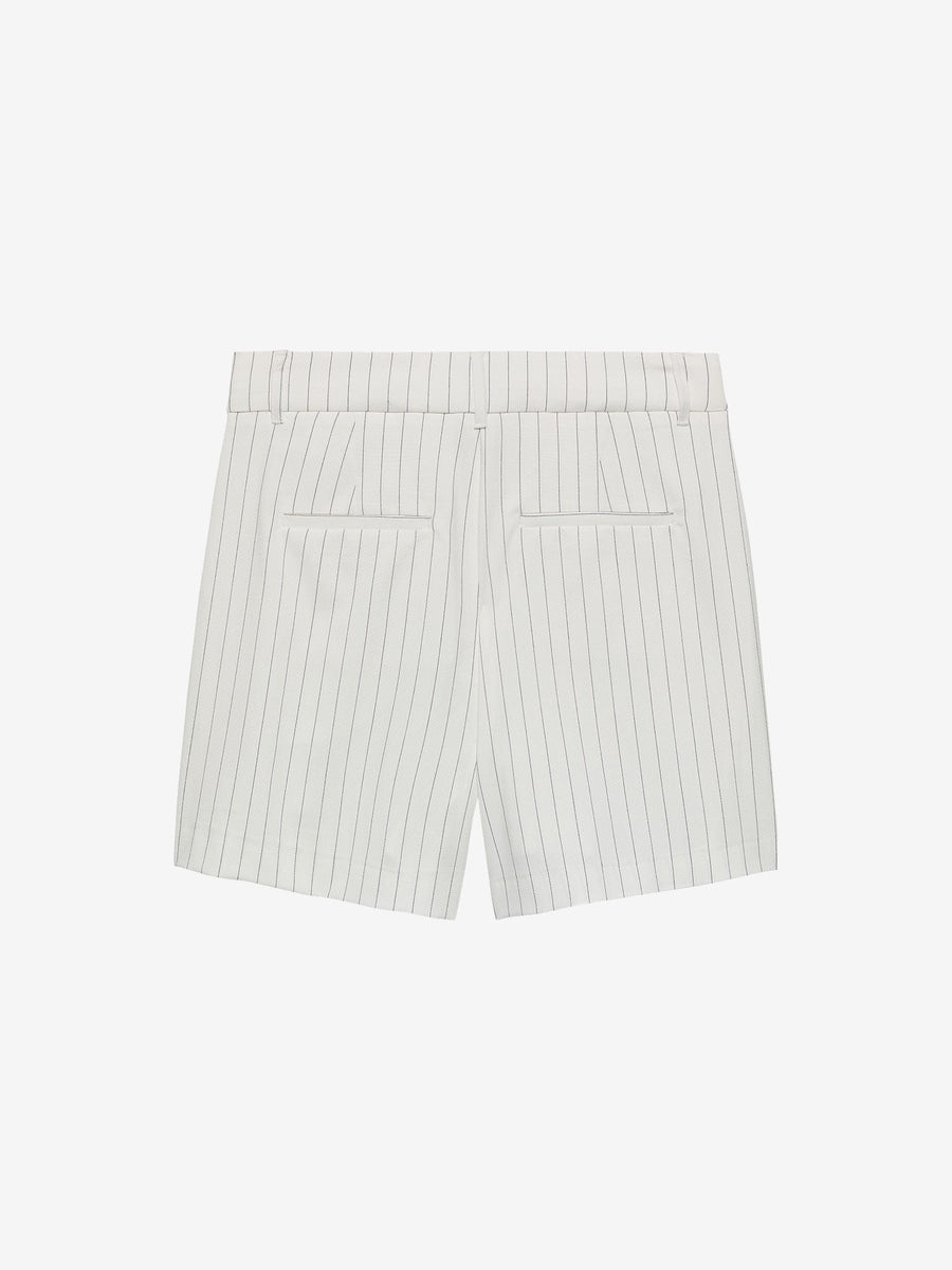Pinstripe Shorts - Off White