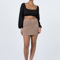 Maisie Mini Skirt Brown