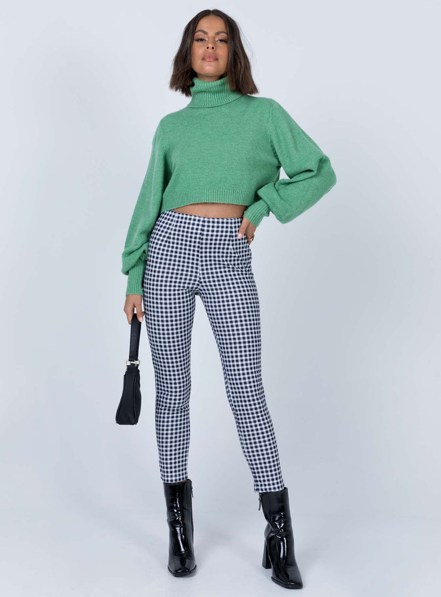 Iggy Gingham Pants Black/White