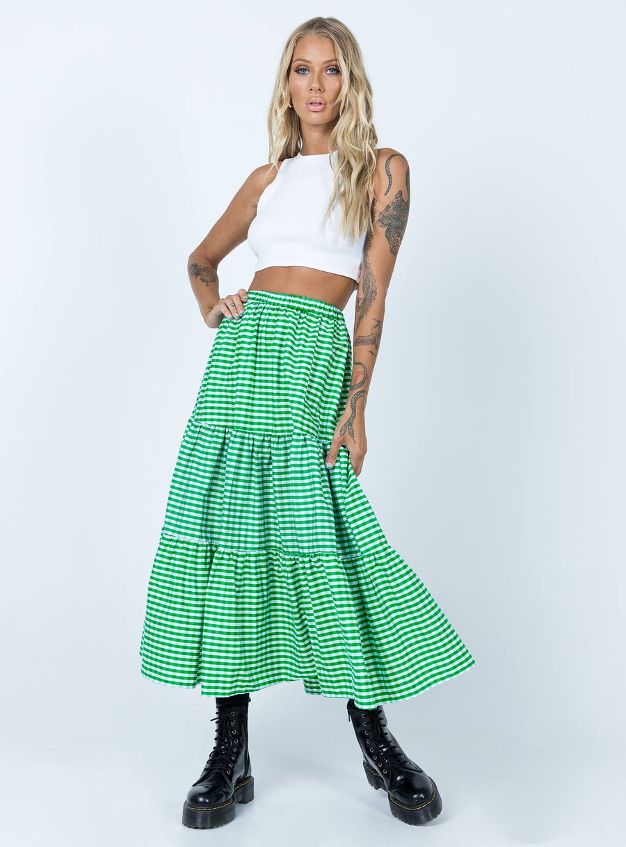 Hale Midi Skirt Green