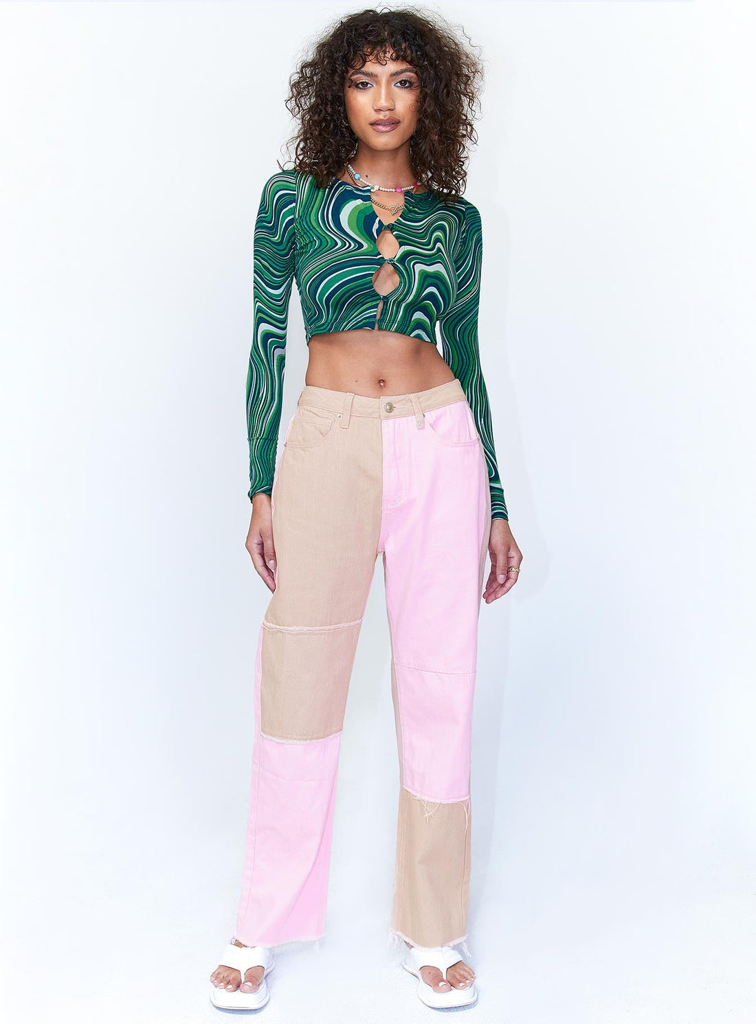 Kaisha Denim Jeans Pink