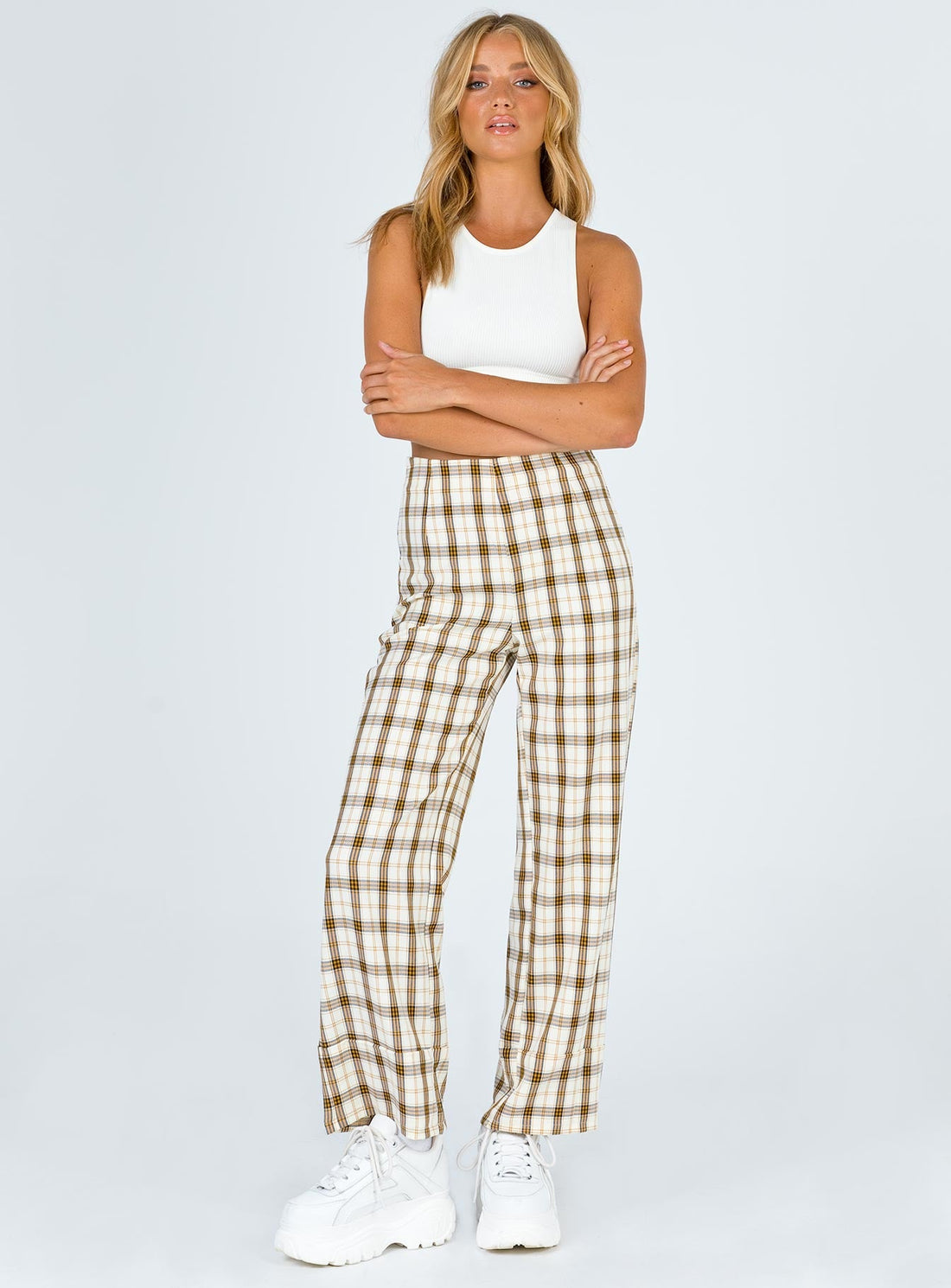 Euros Pants Yellow Check