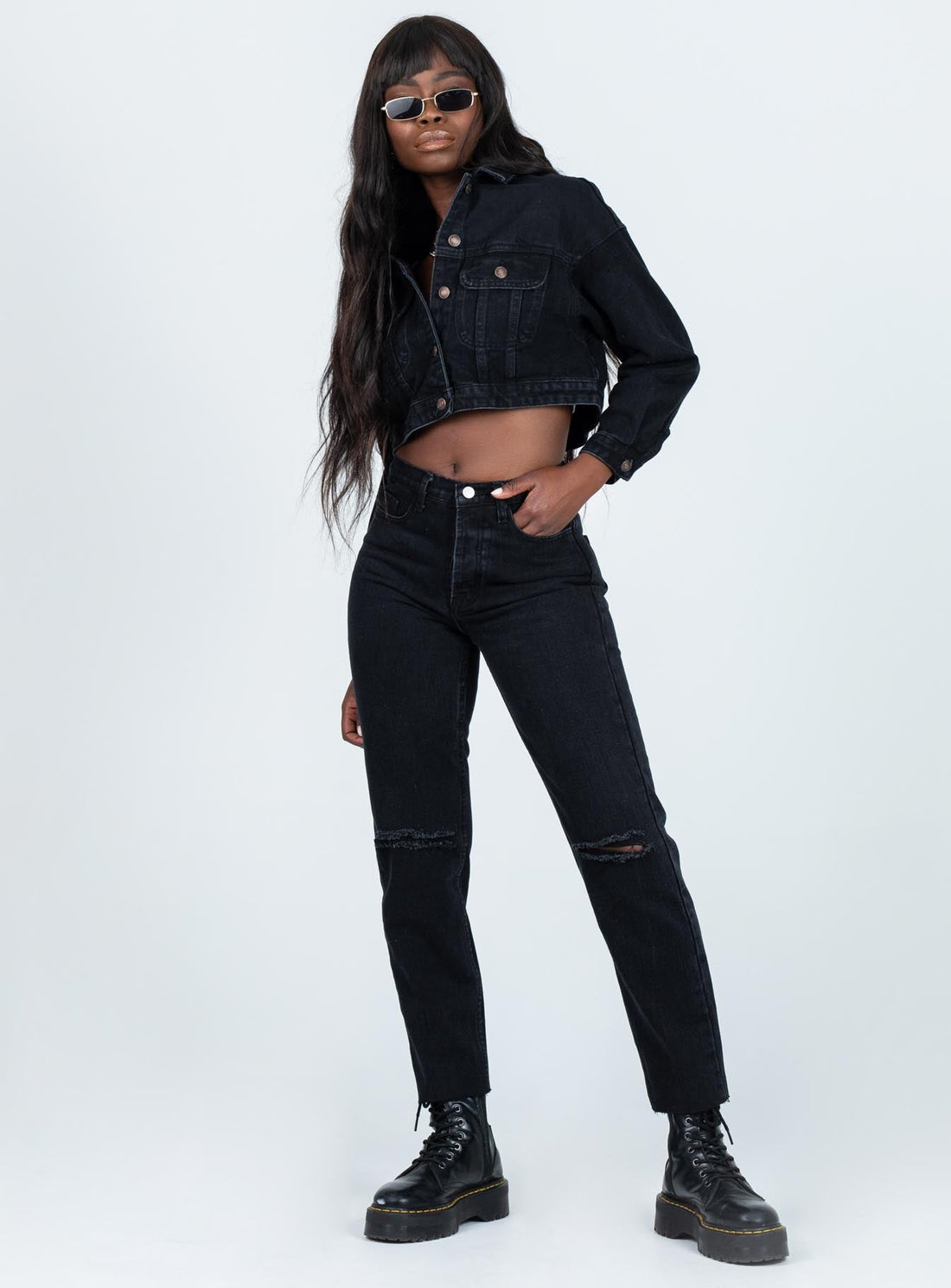 Attica Knee Rip Denim Jeans Black