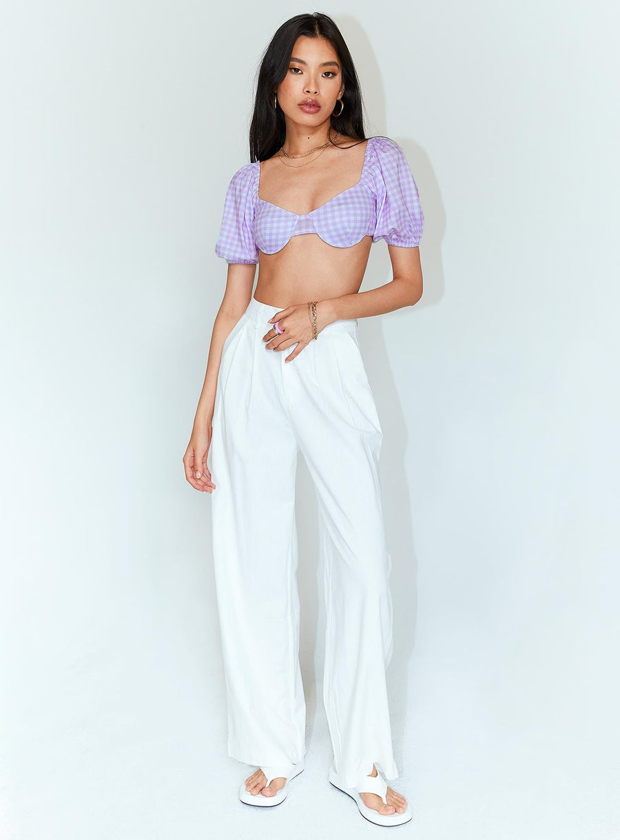 Ayla Linen Pants White