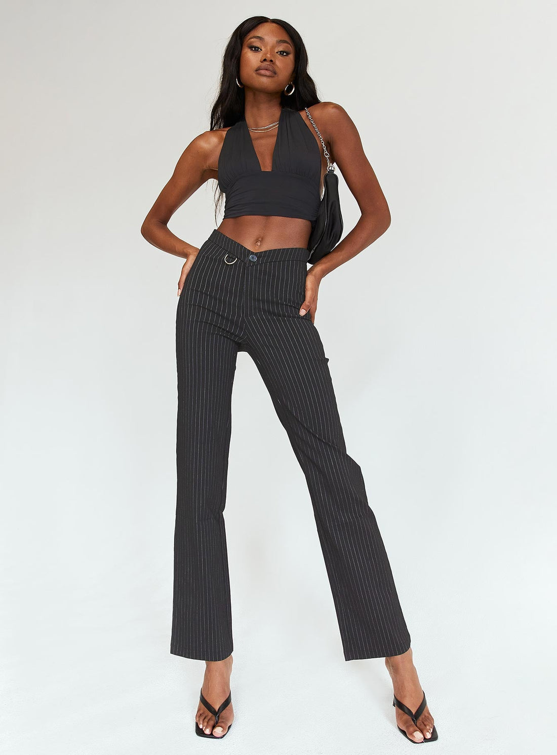Billie D Ring Pants Black